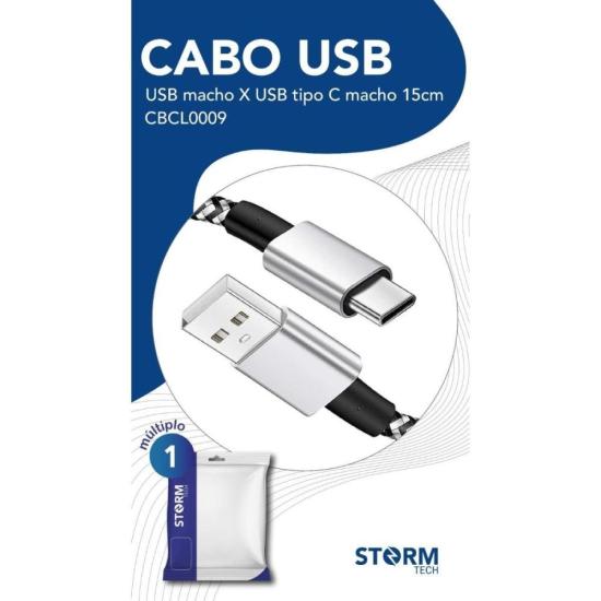 Cabo USB Macho Para USB Tipo C Macho Storm Tech CBCL0009 15cm por 11,00 à vista no boleto/pix ou parcele em até 1x sem juros. Compre na loja Mundomax!