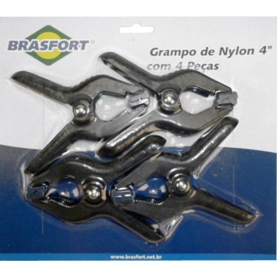 Kit Grampo de Nylon 4″ Com 4 Peças Brasfort por 9,99 à vista no boleto/pix ou parcele em até 1x sem juros. Compre na loja Mundomax!