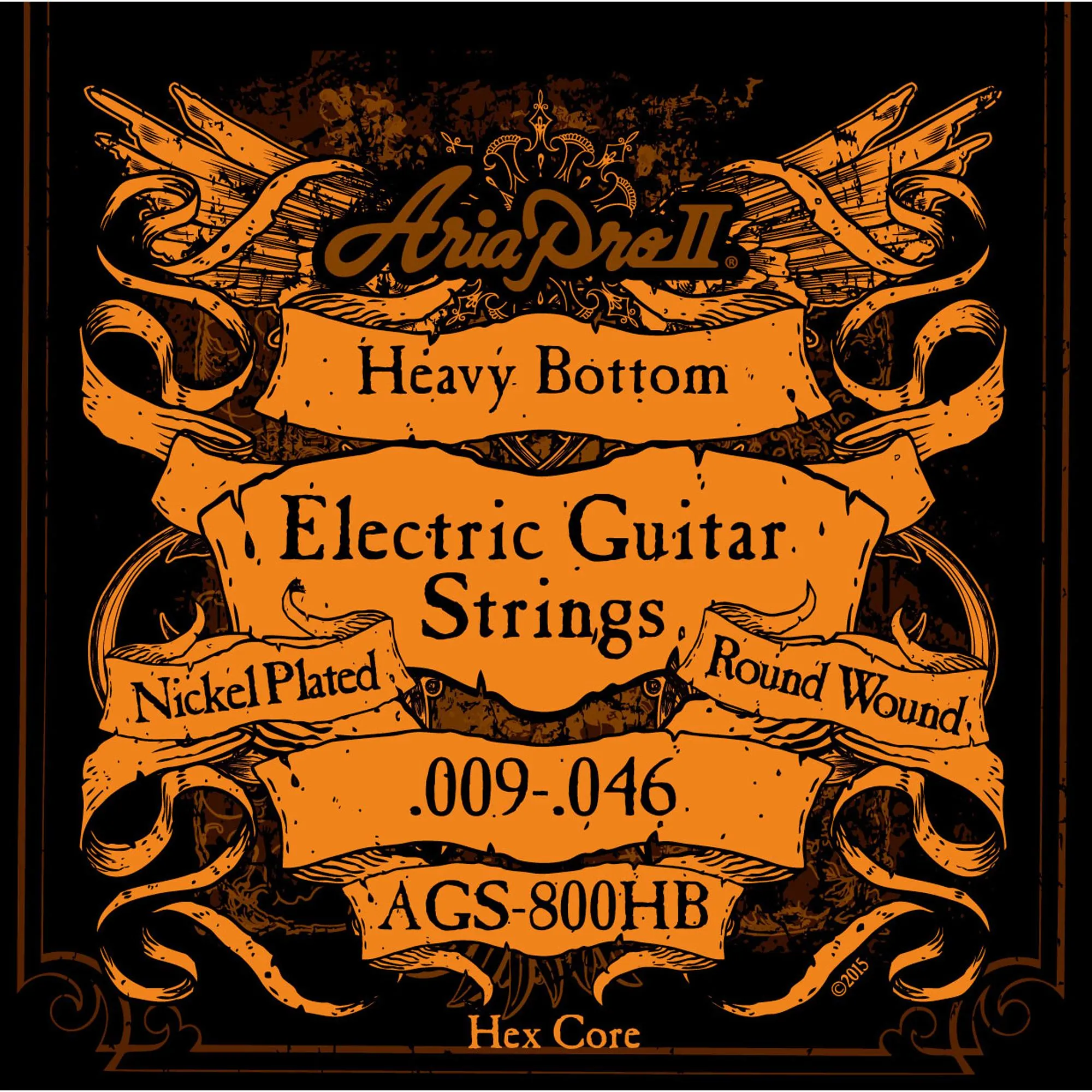 Encordoamento Para Guitarra Heavy Bottom .009 AGS800HB Aria Pro II (83298)