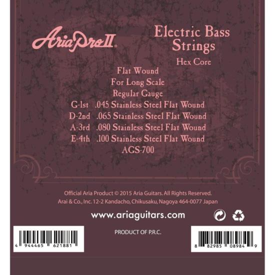 Encordoamento Para Baixo 4 Cordas Flat Wound .045 AGS700 Aria Pro II por 218,00 à vista no boleto/pix ou parcele em até 8x sem juros. Compre na loja Mundomax!