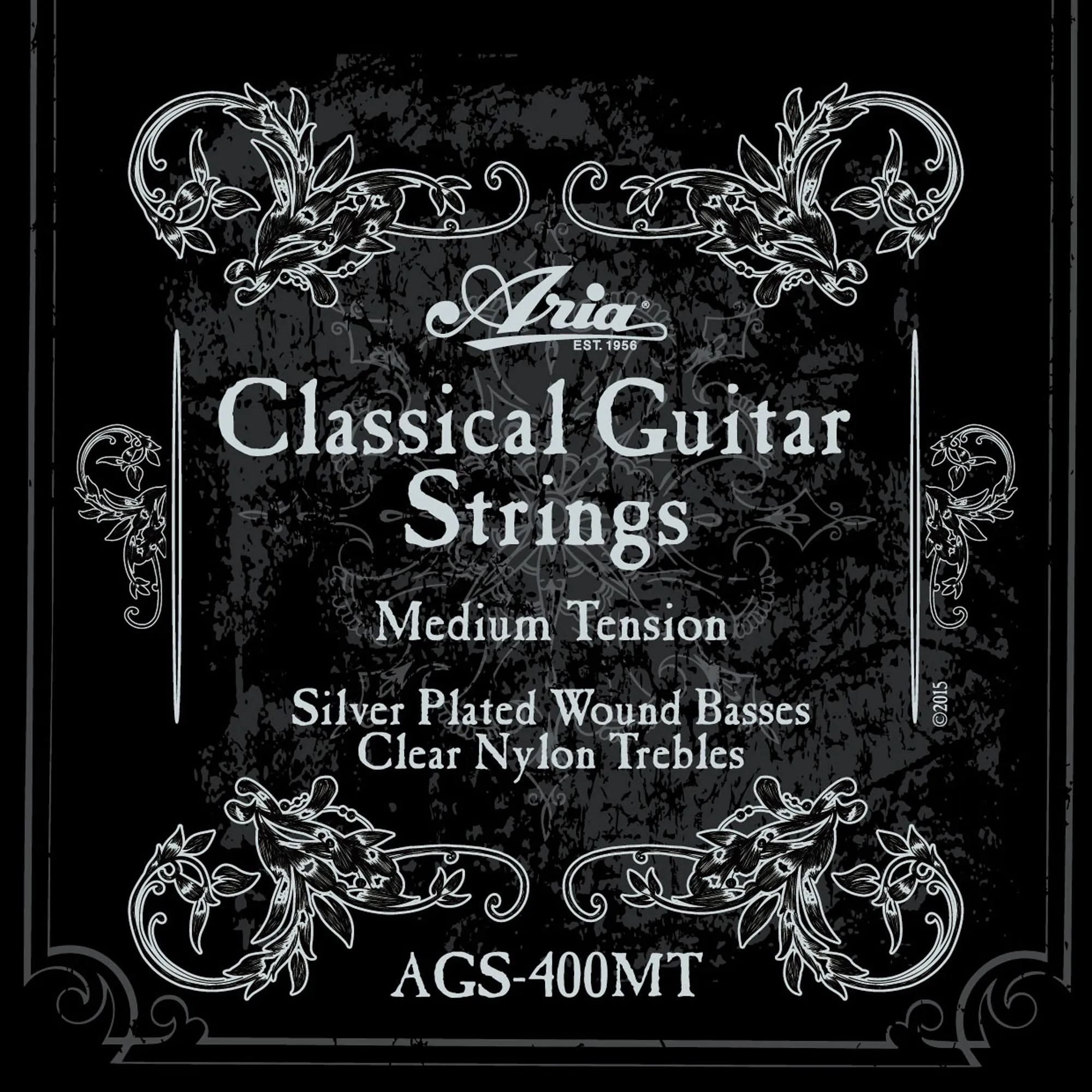 Encordoamento Para Violão Nylon Tensão Média AGS400MT Aria Guitars por 72,00 à vista no boleto/pix ou parcele em até 2x sem juros. Compre na loja Mundomax!