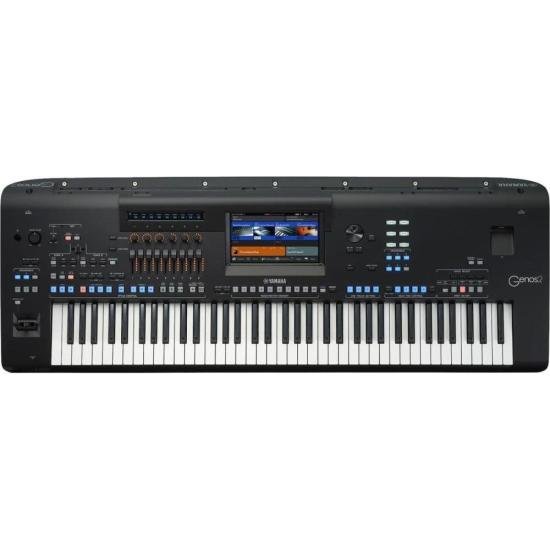 Teclado Yamaha Genos2 Arranjador Preto por 0,00 à vista no boleto/pix ou parcele em até 1x sem juros. Compre na loja Mundomax!