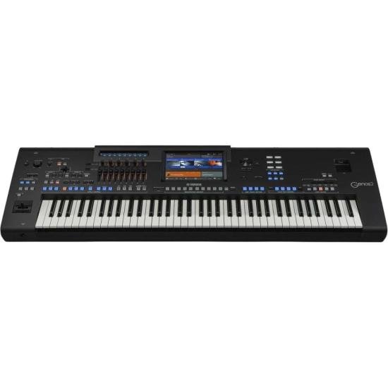 Teclado Yamaha Genos2 Arranjador Preto por 0,00 à vista no boleto/pix ou parcele em até 1x sem juros. Compre na loja Mundomax!