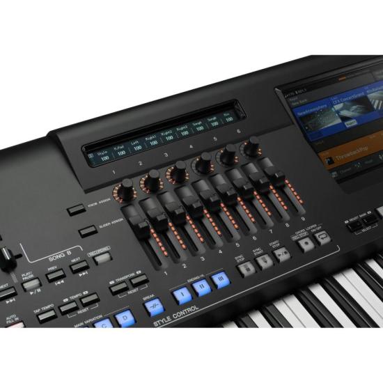 Teclado Yamaha Genos2 Arranjador Preto por 0,00 à vista no boleto/pix ou parcele em até 1x sem juros. Compre na loja Mundomax!