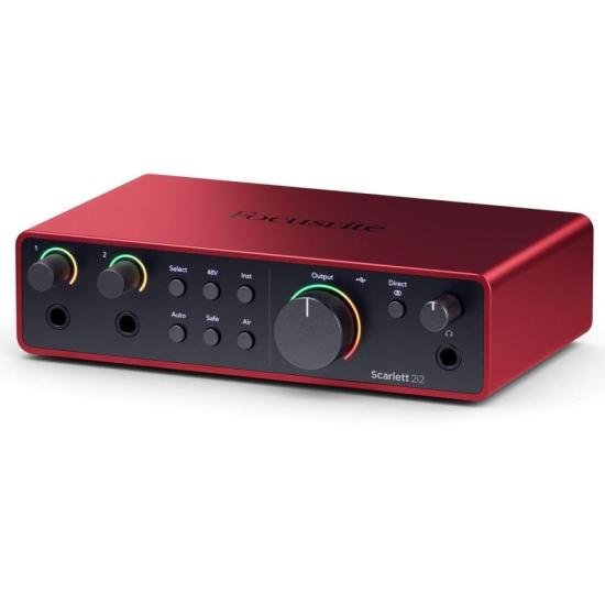 Interface de Áudio Focusrite Scarlett 2I2 4th Geração Vermelho por 2.899,00 à vista no boleto/pix ou parcele em até 12x sem juros. Compre na loja Mundomax!