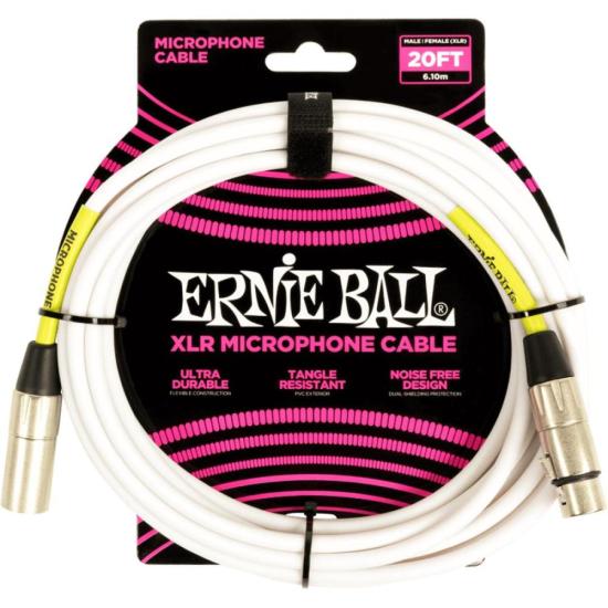 Cabo Para Microfone XLR 6m Branco P06389 Ernie Ball por 259,99 à vista no boleto/pix ou parcele em até 10x sem juros. Compre na loja Mundomax!
