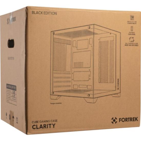 Gabinete Gamer Fortrek Clarity Preto Lateral Vidro por 253,00 à vista no boleto/pix ou parcele em até 10x sem juros. Compre na loja Mundomax!