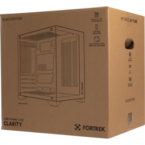 Gabinete Gamer Fortrek Clarity Preto Lateral Vidro por 253,00 à vista no boleto/pix ou parcele em até 10x sem juros. Compre na loja Mundomax!