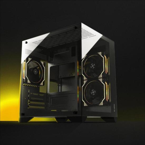 Gabinete Gamer Fortrek Clarity Preto Lateral Vidro por 253,00 à vista no boleto/pix ou parcele em até 10x sem juros. Compre na loja Mundomax!