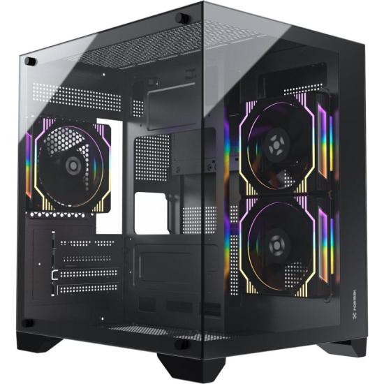 Gabinete Gamer Fortrek Clarity Preto Lateral Vidro por 253,00 à vista no boleto/pix ou parcele em até 10x sem juros. Compre na loja Mundomax!