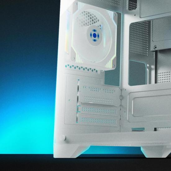 Gabinete Gamer Fortrek Clarity Branco Lateral Vidro por 256,88 à vista no boleto/pix ou parcele em até 10x sem juros. Compre na loja Fortrek!