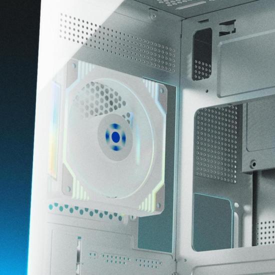 Gabinete Gamer Fortrek Clarity Branco Lateral Vidro por 256,88 à vista no boleto/pix ou parcele em até 10x sem juros. Compre na loja Fortrek!