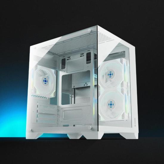 Gabinete Gamer Fortrek Clarity Branco Lateral Vidro por 256,88 à vista no boleto/pix ou parcele em até 10x sem juros. Compre na loja Fortrek!