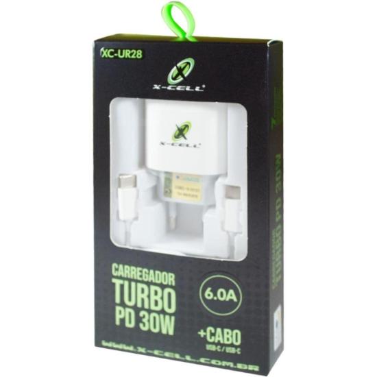Carregador Turbo Com Cabo USB-C XC-UR28 Flex por 42,00 à vista no boleto/pix ou parcele em até 1x sem juros. Compre na loja Mundomax!