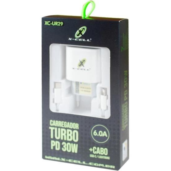 Carregador Turbo Com Cabo Light XC-UR29 Flex por 48,00 à vista no boleto/pix ou parcele em até 1x sem juros. Compre na loja Mundomax!