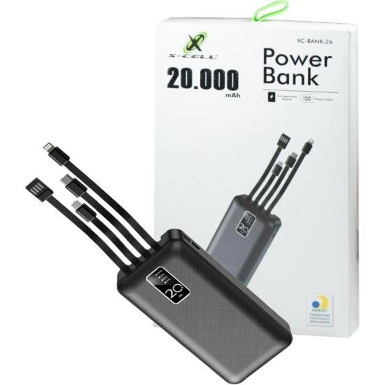 Carregador Power Bank 20000 XC-BANK-26 Flex por 129,99 à vista no boleto/pix ou parcele em até 5x sem juros. Compre na loja Mundomax!
