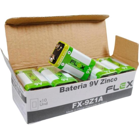 Bateria Zinco 9V FX-9Z1A (C/10 Bateria) Flex por 39,00 à vista no boleto/pix ou parcele em até 1x sem juros. Compre na loja Mundomax!