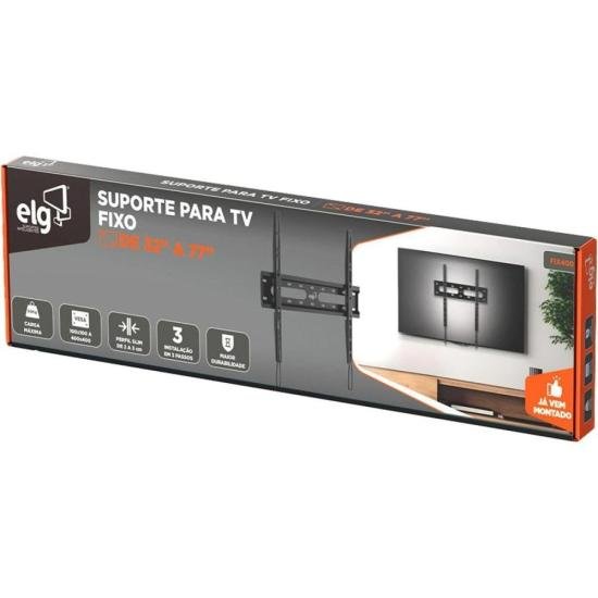 Suporte Fixo Para TV 32-77\" FIX400 ELG por 85,00 à vista no boleto/pix ou parcele em até 3x sem juros. Compre na loja Mundomax!