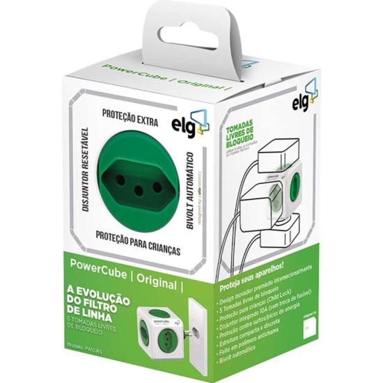 Adaptador Benjamim Múltiplo Powercube PWC-R5 Bivolt ELG por 115,99 à vista no boleto/pix ou parcele em até 4x sem juros. Compre na loja Mundomax!
