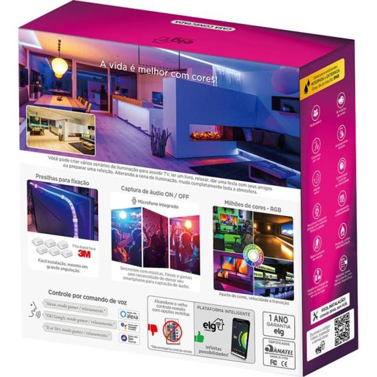 Fita Led Smart 3m SHFL200 ELG por 0,00 à vista no boleto/pix ou parcele em até 1x sem juros. Compre na loja Mundomax!