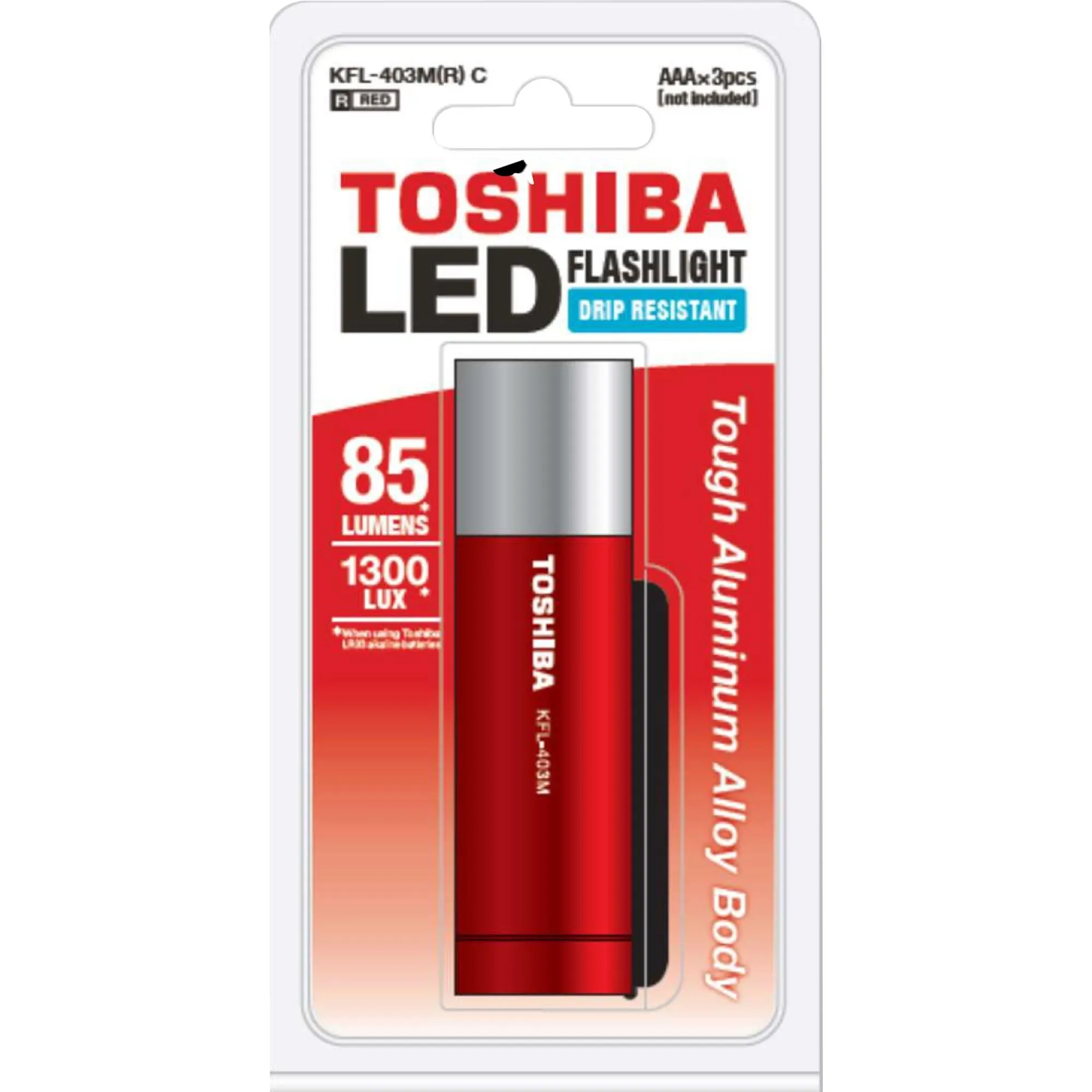 Lanterna Mini Toshiba KFL-403M Vermelho Metálico (83801)