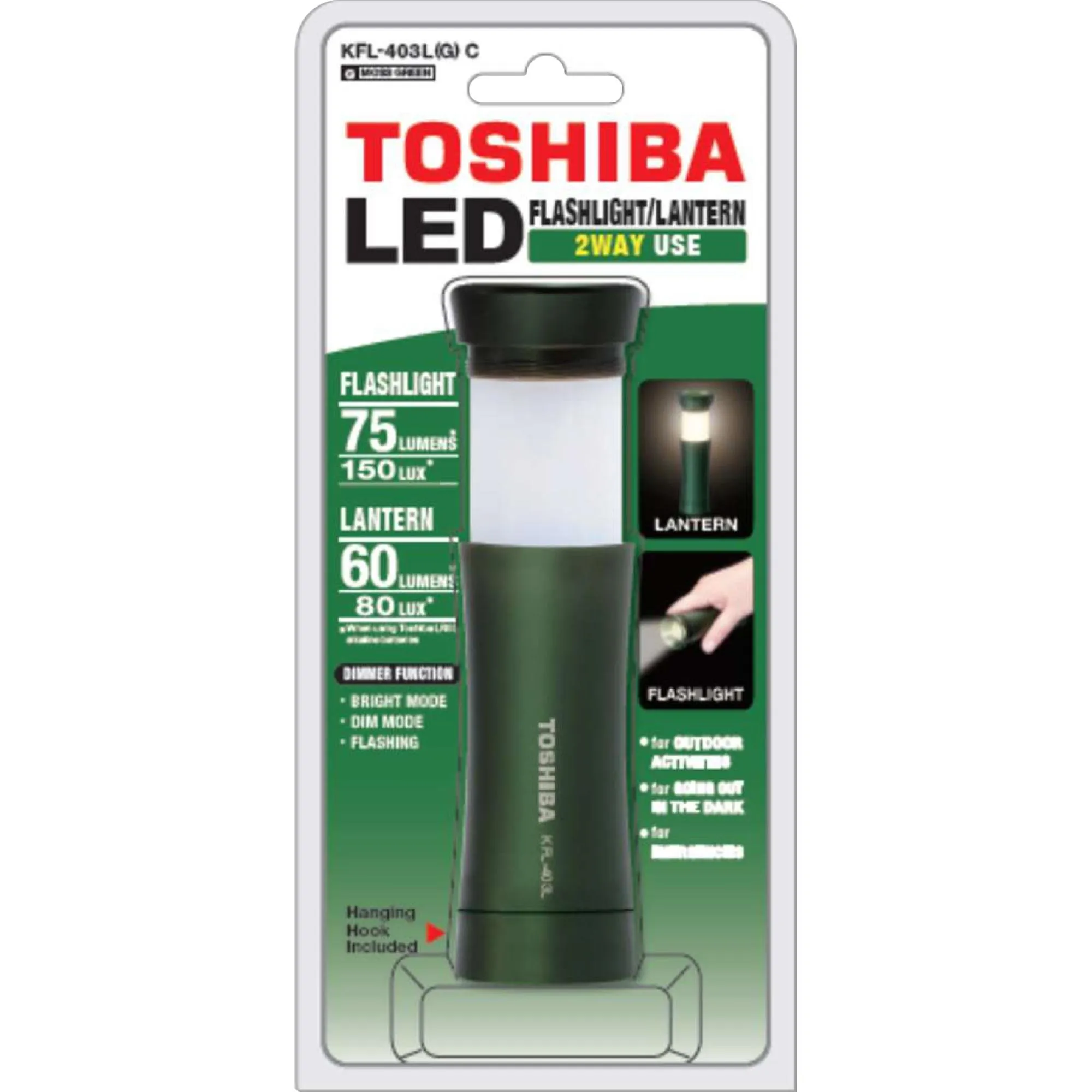 Lanterna Toshiba 2WAY KFL-403L Verde (83802)