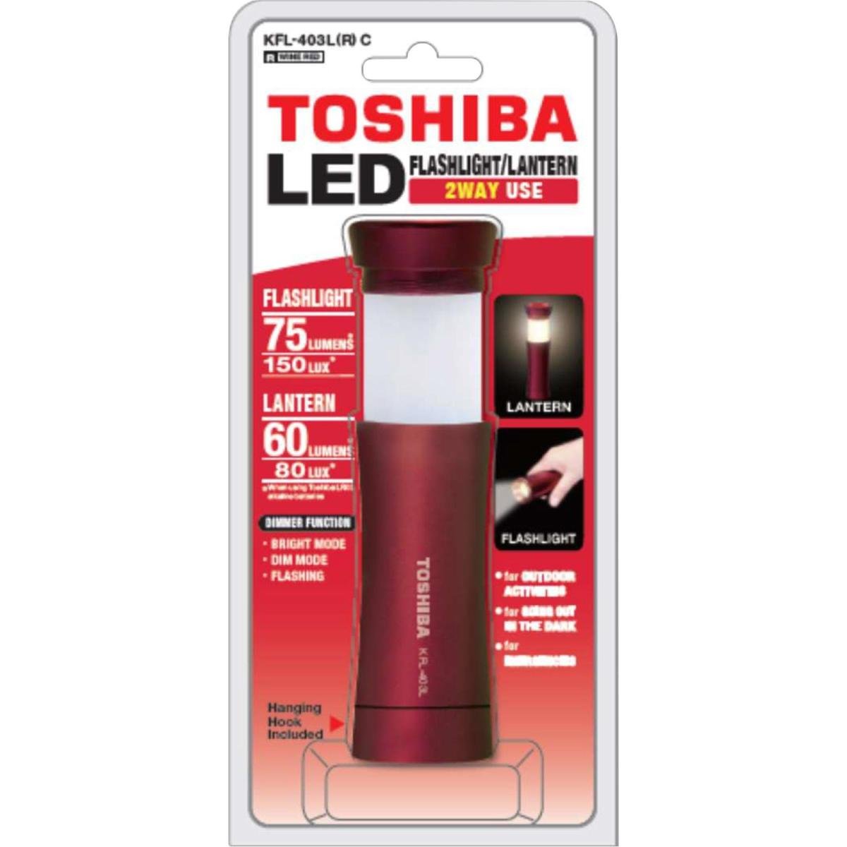 Lanterna Toshiba 2WAY KFL-403L Vermelha - Mundomax