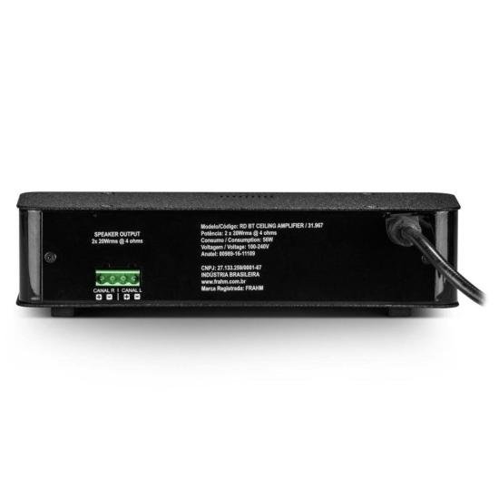 Amplificador Frahm Rd Bt Ceiling Amplifier Rd Bluetooth 56w por 499,99 à vista no boleto/pix ou parcele em até 10x sem juros. Compre na loja Mundomax!