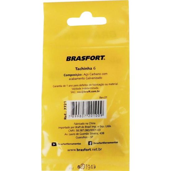 Tachinha n°06 Brasfort (Com 100) por 3,99 à vista no boleto/pix ou parcele em até 1x sem juros. Compre na loja Mundomax!