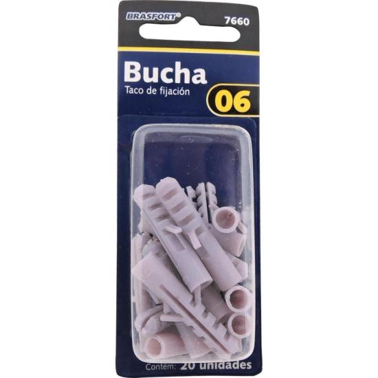 Bucha Polipropileno 06 Brasfort (Com 20) por 4,99 à vista no boleto/pix ou parcele em até 1x sem juros. Compre na loja Mundomax!
