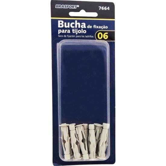 Bucha de Fixação Tijolo Nylon 06 (Com 10) por 5,99 à vista no boleto/pix ou parcele em até 1x sem juros. Compre na loja Mundomax!