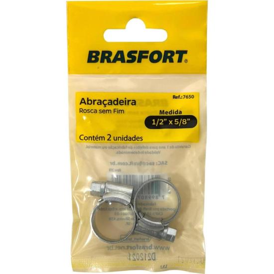 Abraçadeira Rosca Aço 1/2\" x 5/8\" Brasfort (Com 2) por 4,99 à vista no boleto/pix ou parcele em até 1x sem juros. Compre na loja Mundomax!