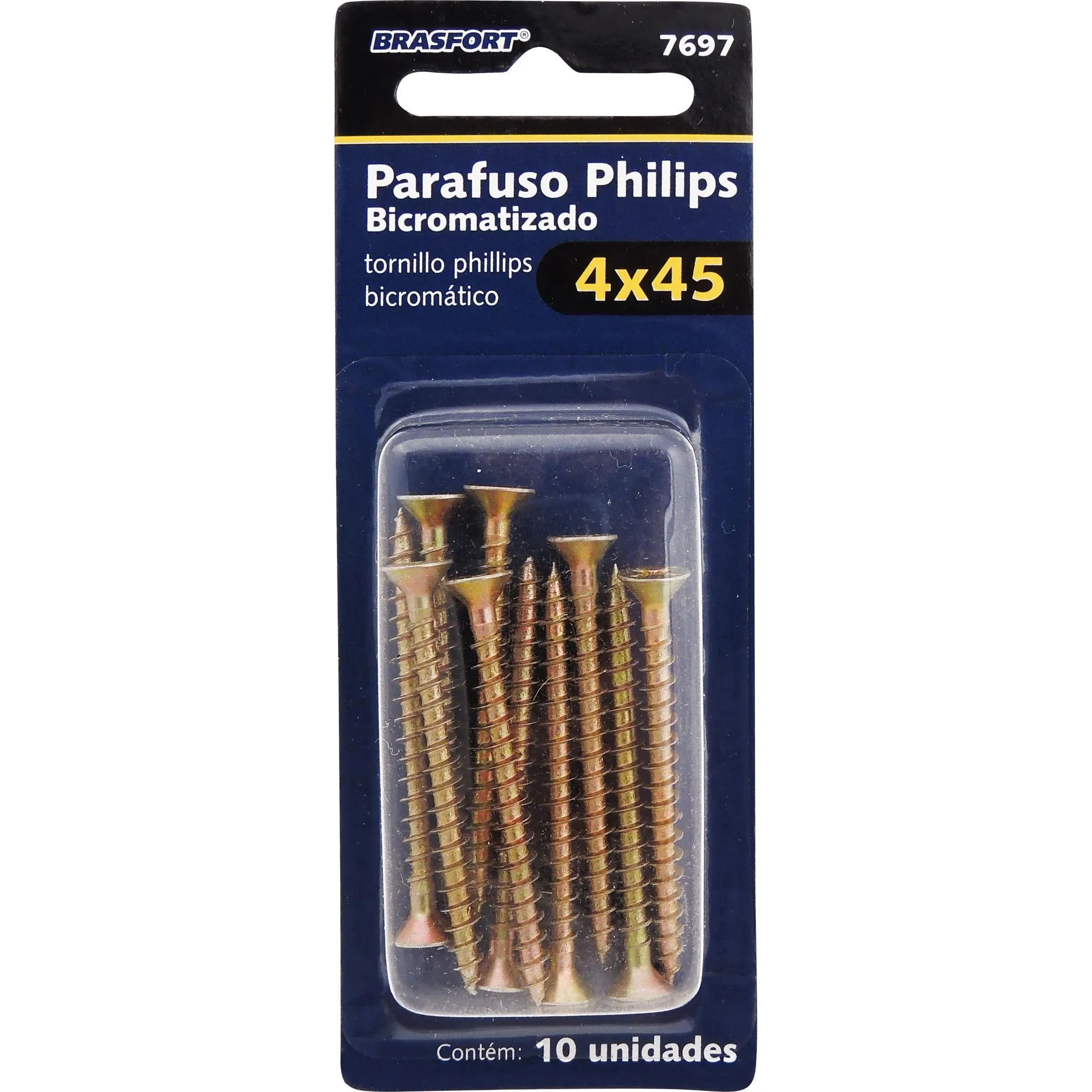 Parafuso Philips 4,0 X 45 Brasfort (Com 10) (83881)