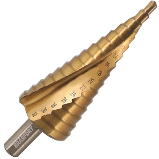 Broca Escalonada 4mm a 32mm Brasfort por 59,99 à vista no boleto/pix ou parcele em até 2x sem juros. Compre na loja Mundomax!