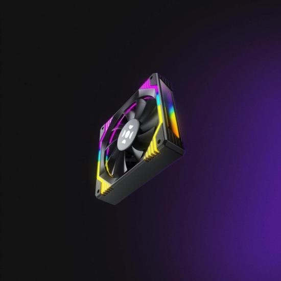 Cooler Fan Fortrek Frosty Rainbow Preto por 41,00 à vista no boleto/pix ou parcele em até 1x sem juros. Compre na loja Mundomax!