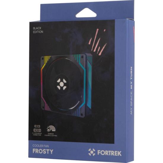 Cooler Fan Fortrek Frosty Rainbow Preto por 41,00 à vista no boleto/pix ou parcele em até 1x sem juros. Compre na loja Mundomax!