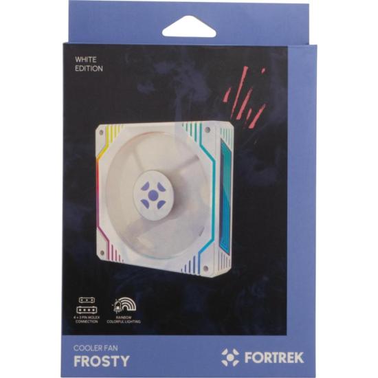 Cooler Fan Fortrek Frosty Rainbow Branco por 43,00 à vista no boleto/pix ou parcele em até 1x sem juros. Compre na loja Mundomax!