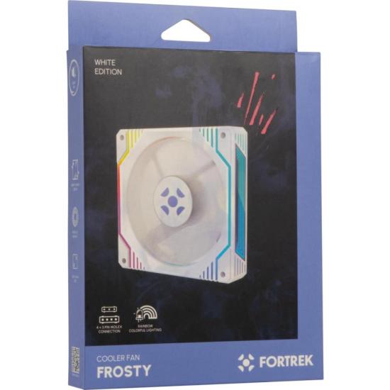 Cooler Fan Fortrek Frosty Rainbow Branco por 43,00 à vista no boleto/pix ou parcele em até 1x sem juros. Compre na loja Mundomax!