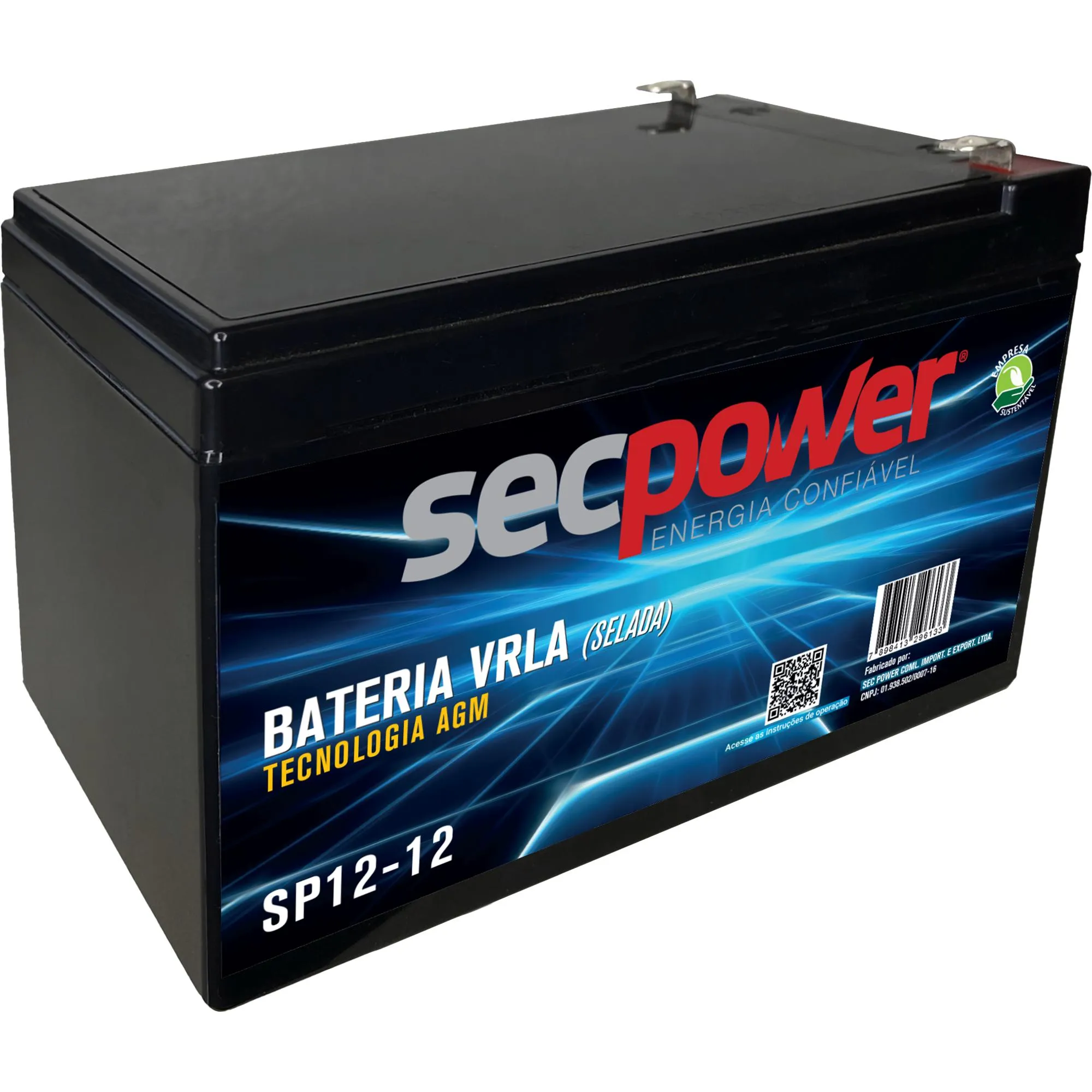 Bateria Selada 12V 12Ah SP12-12 SecPower (83934)
