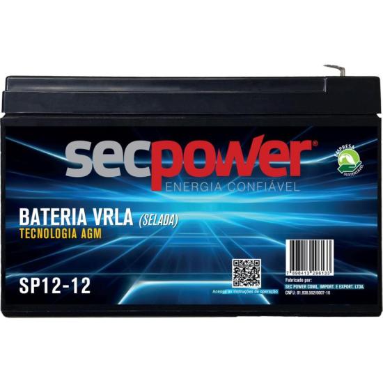 Bateria Selada 12V 12Ah SP12-12 SecPower por 170,00 à vista no boleto/pix ou parcele em até 6x sem juros. Compre na loja Mundomax!