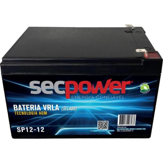 Bateria Selada 12V 12Ah SP12-12 SecPower por 170,00 à vista no boleto/pix ou parcele em até 6x sem juros. Compre na loja Mundomax!