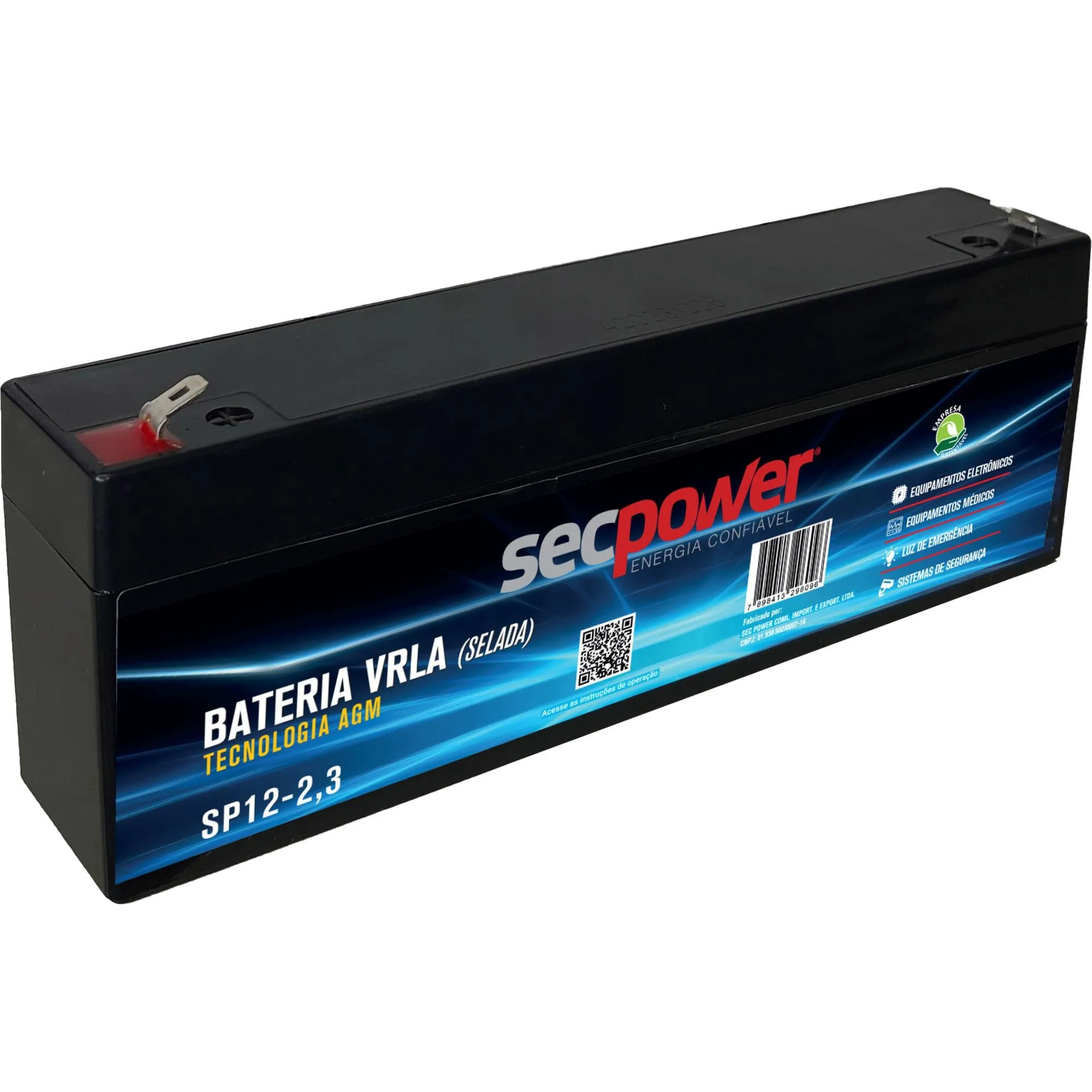 Bateria Selada 12V 2,3Ah SP12-2,3 SecPower (83937)