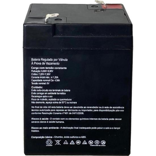 Bateria Selada 6V 4,5Ah SP6-4,5 SecPower por 55,00 à vista no boleto/pix ou parcele em até 2x sem juros. Compre na loja Mundomax!