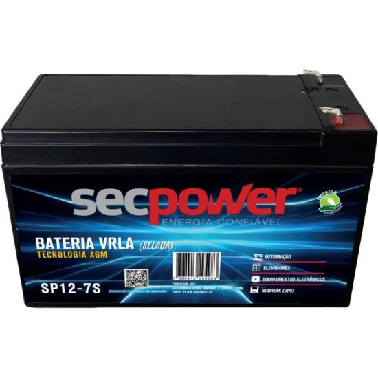 Bateria Selada 12V 7Ah SP12-7S SecPower por 120,00 à vista no boleto/pix ou parcele em até 4x sem juros. Compre na loja Mundomax!