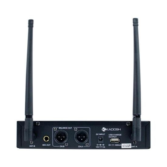 Microfone sem fio Kadosh K-502M duplo por 1.899,00 à vista no boleto/pix ou parcele em até 12x sem juros. Compre na loja Mundomax!