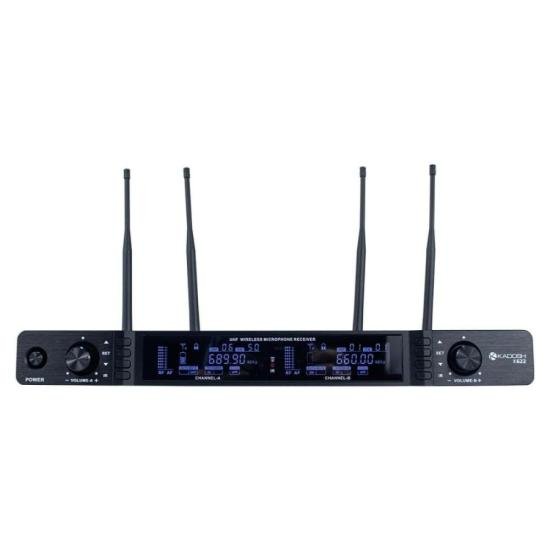 Microfone sem fio Kadosh K-622C duplo por 3.199,00 à vista no boleto/pix ou parcele em até 12x sem juros. Compre na loja Mundomax!