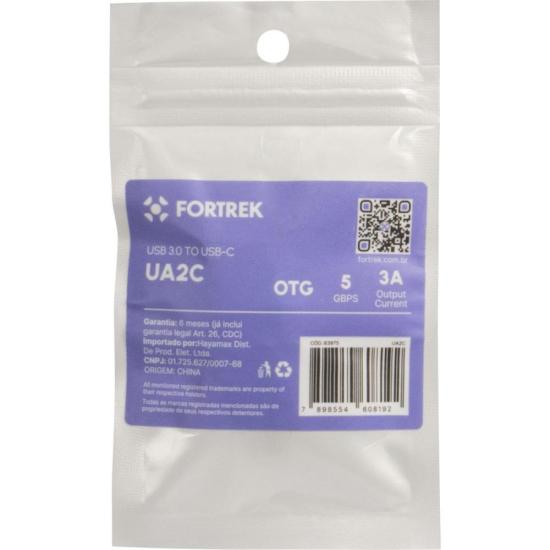 Adaptador USB-A Para USB-C Fortrek UA2C por 8,49 à vista no boleto/pix ou parcele em até 1x sem juros. Compre na loja Fortrek!