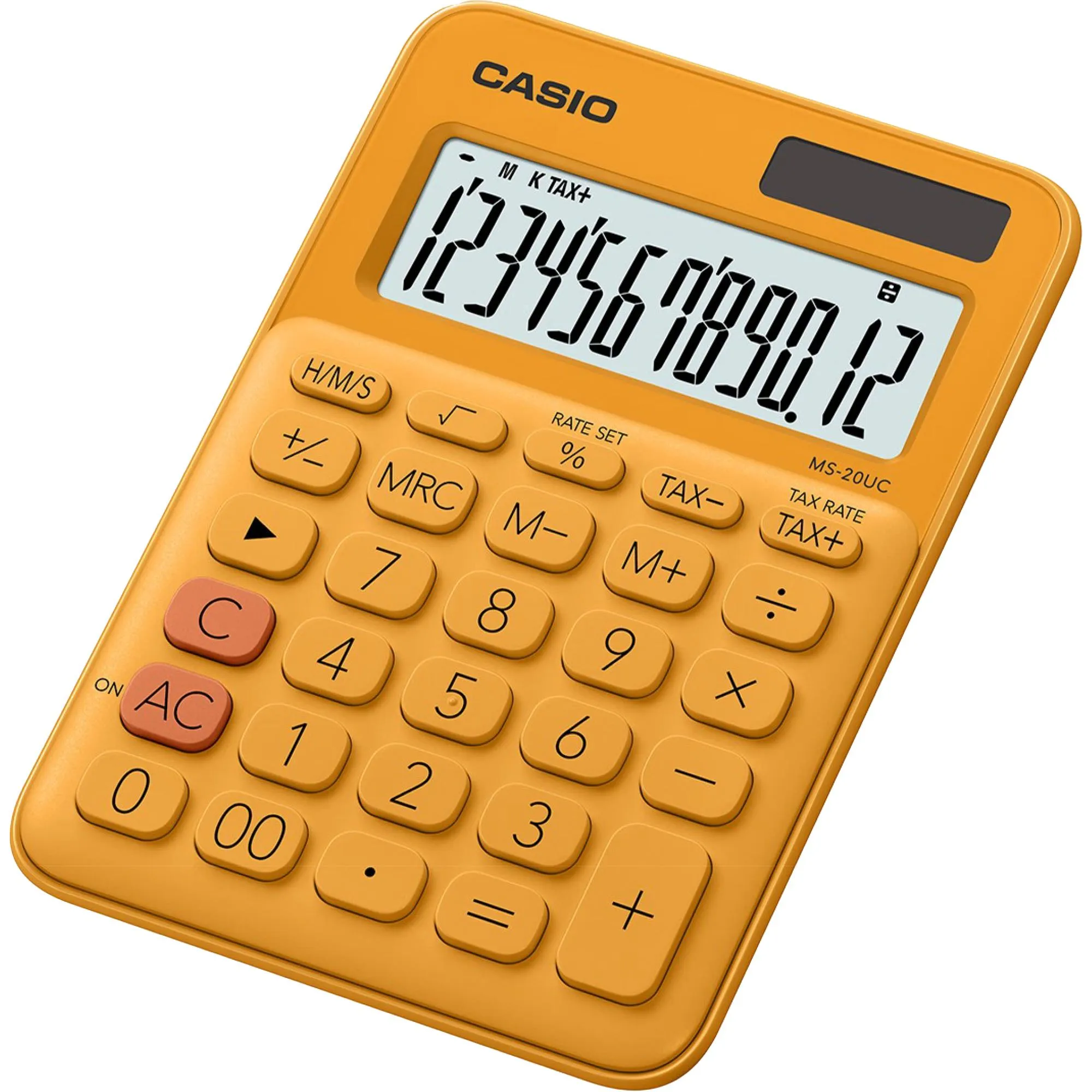 Calculadora de Mesa Casio MS20UC 12 Dígitos Laranja (84010)