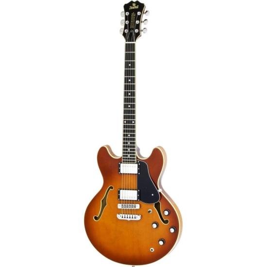 Guitarra Aria Pro II TA-Tonic Semi Acústica Almond Burst por 20.644,00 à vista no boleto/pix ou parcele em até 12x sem juros. Compre na loja Mundomax!