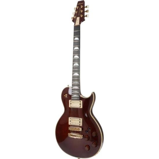 Guitarra Aria Pro PE-R80 Stained Brown por 27.957,00 à vista no boleto/pix ou parcele em até 12x sem juros. Compre na loja Mundomax!